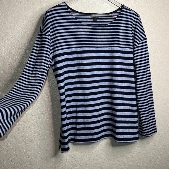 Talbots Women’s Long Sleeve Striped Top - Picture 3 of 6